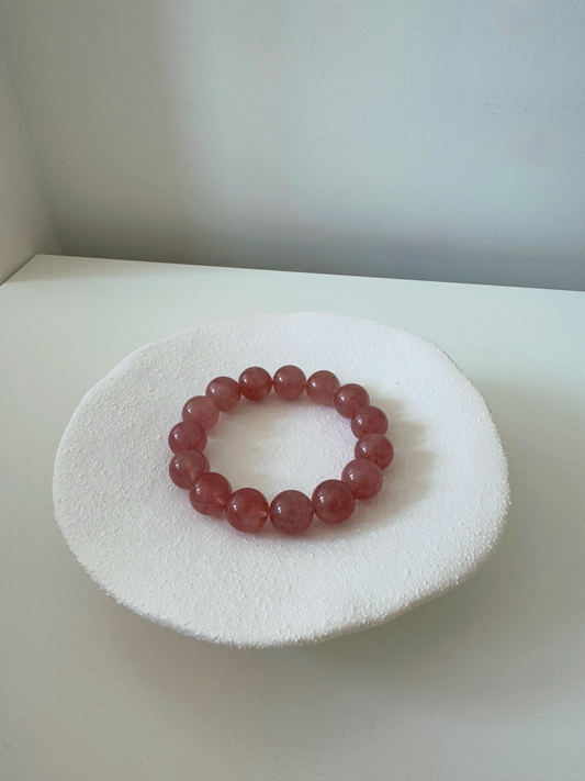 Strawberry Quartz Bracelet (13mm)