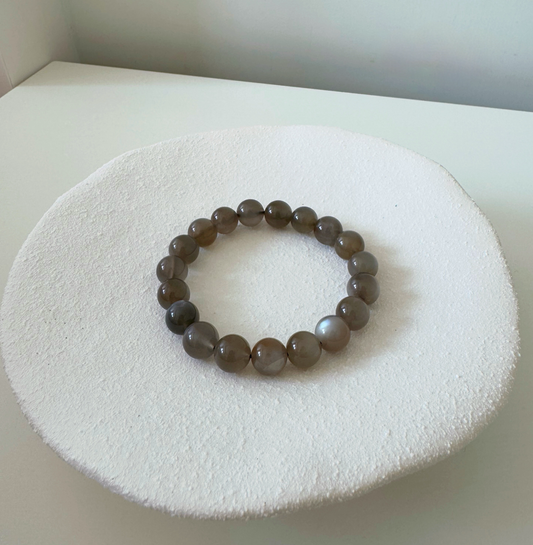 Gray Moonstone Bracelet (9mm)