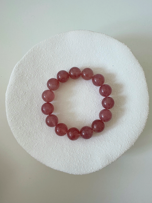 Strawberry Quartz Bracelet (13mm)
