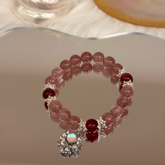 Customized Strawberry Quartz Bracelet
